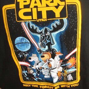 Park City Utah Star Wars Parody T-Shirt By The Duck Company Medium Black